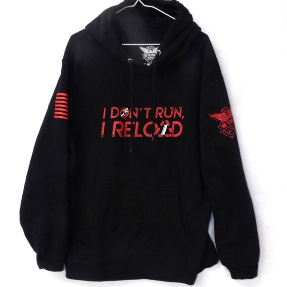 We the People I Don't Run I Reload - 2nd Amendment - Hooded Sweatshirt Men's XL - Picture 1 of 3